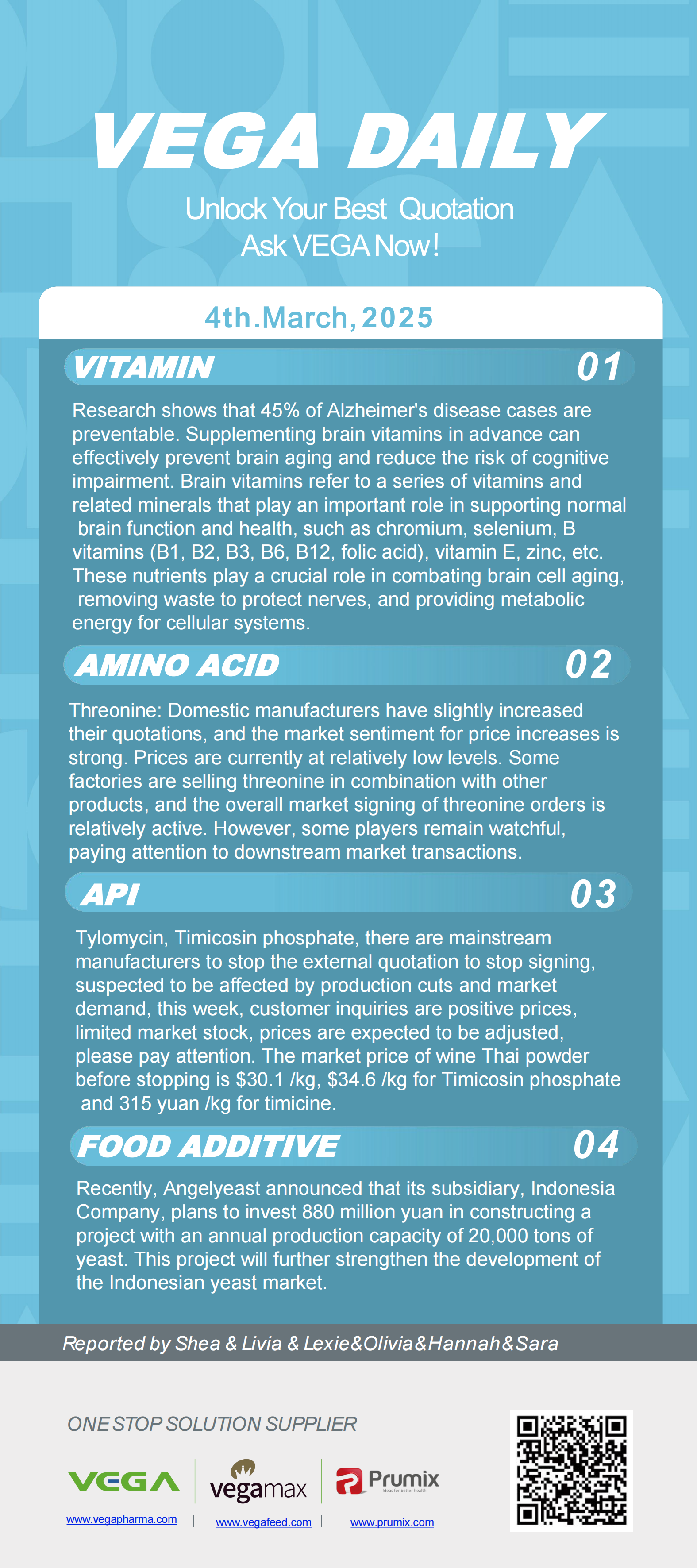 Vega Daily Dated on Mar 4th 2024 Vitamin Amino Acid APl Food Additives.png